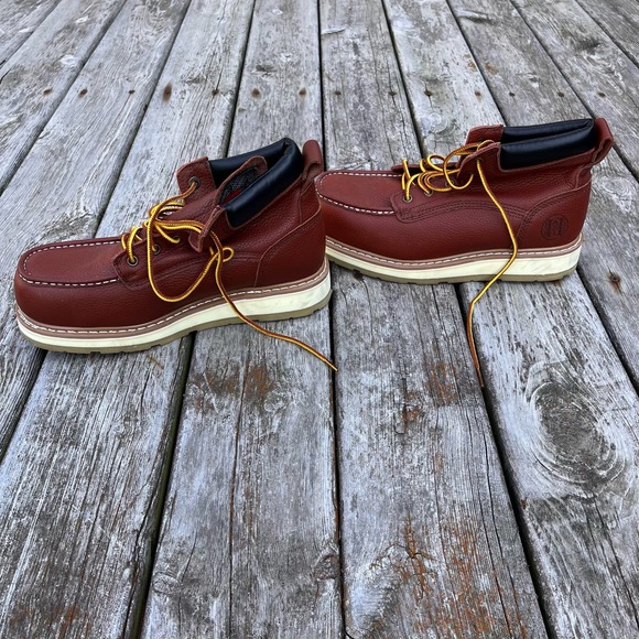 ROCKROOSTER AP360 Wedge ASTM EH Steel toe Slip Oil Resistant Wedge Boot Men's 10 - Picture 2 of 8